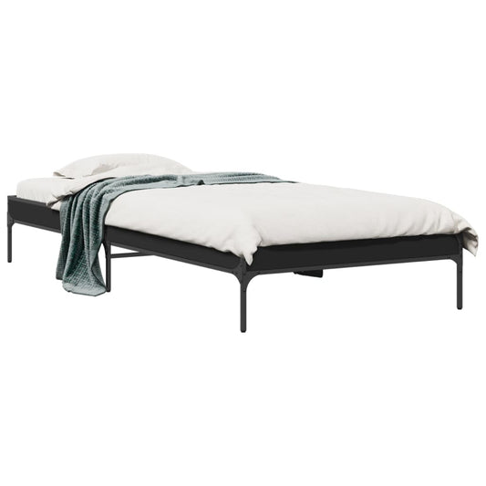 vidaXL Bed Frame without Mattress Black 90x190 cm Single