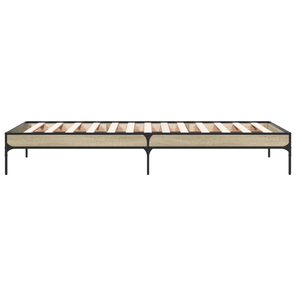 vidaXL Bed Frame without Mattress Sonoma Oak 90x190 cm Single