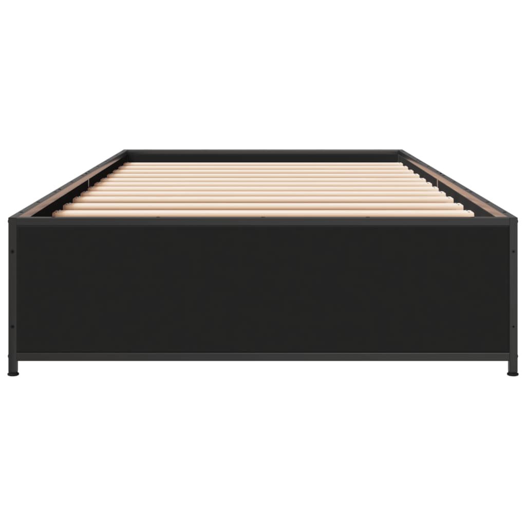 vidaXL Bed Frame without Mattress Black 100x200 cm