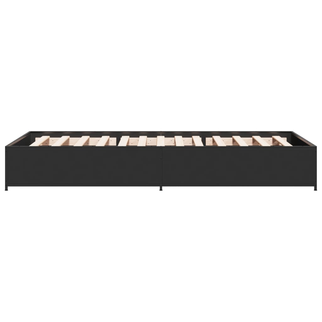 vidaXL Bed Frame without Mattress Black 100x200 cm