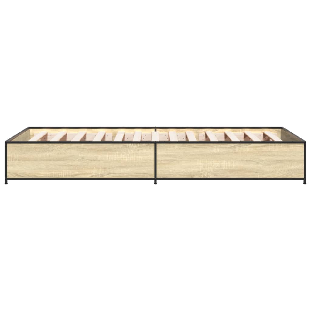 vidaXL Bed Frame without Mattress Sonoma Oak 100x200 cm