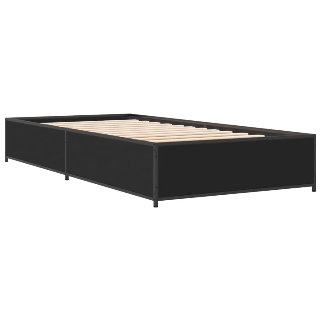 vidaXL Bed Frame without Mattress Black 90x200 cm