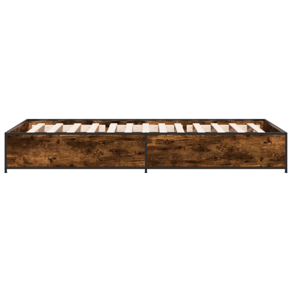 vidaXL Bed Frame without Mattress Smoked Oak 90x200 cm