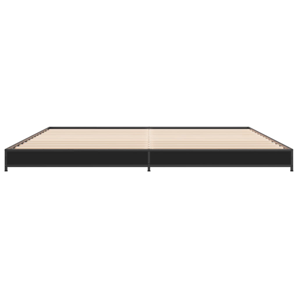 vidaXL Bed Frame without Mattress Black 200x200 cm