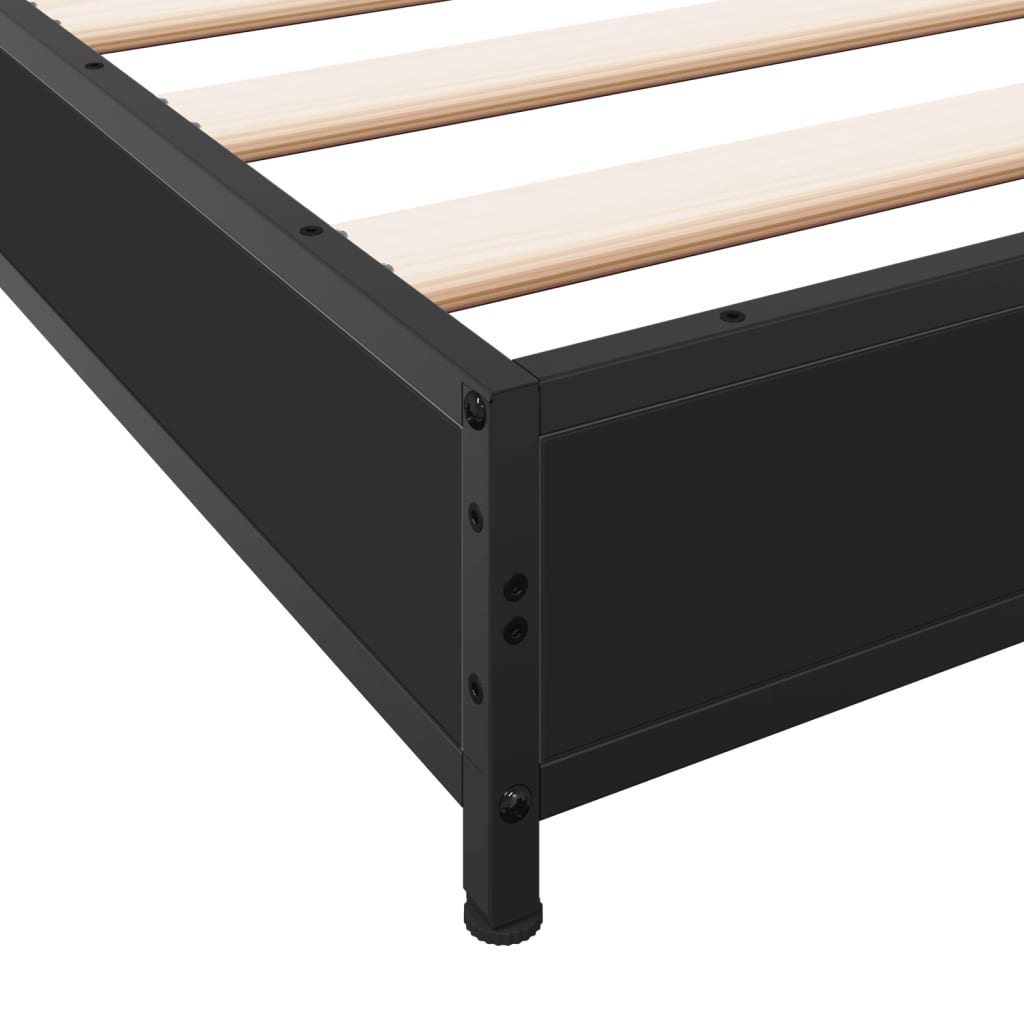 vidaXL Bed Frame without Mattress Black 200x200 cm