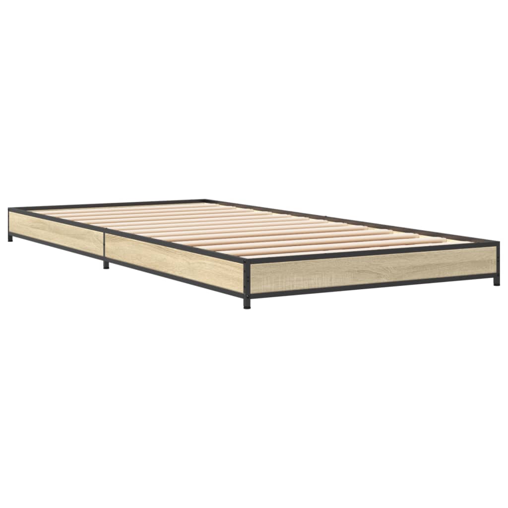 vidaXL Bed Frame without Mattress Sonoma Oak 100x200 cm