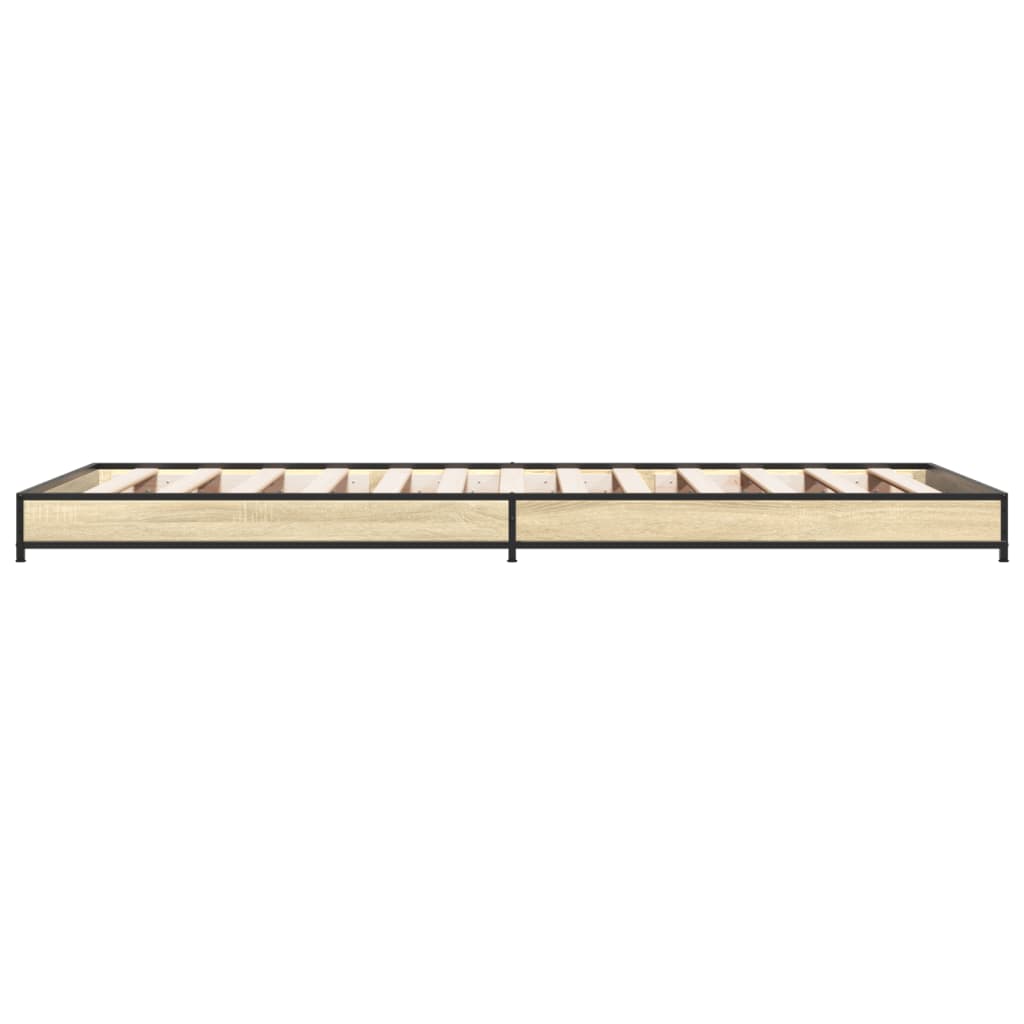 vidaXL Bed Frame without Mattress Sonoma Oak 100x200 cm