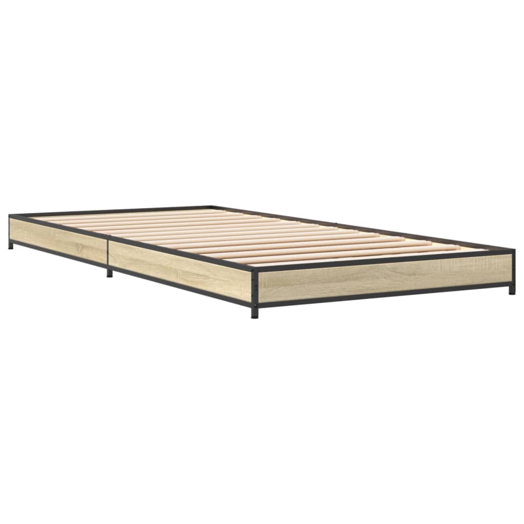 vidaXL Bed Frame without Mattress Sonoma Oak 100x200 cm