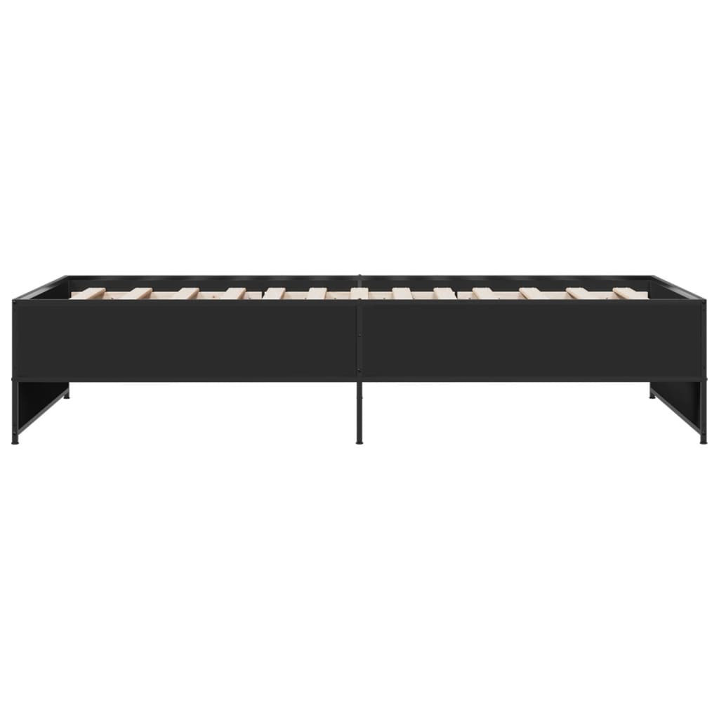 vidaXL Bed Frame without Mattress Black 100x200 cm