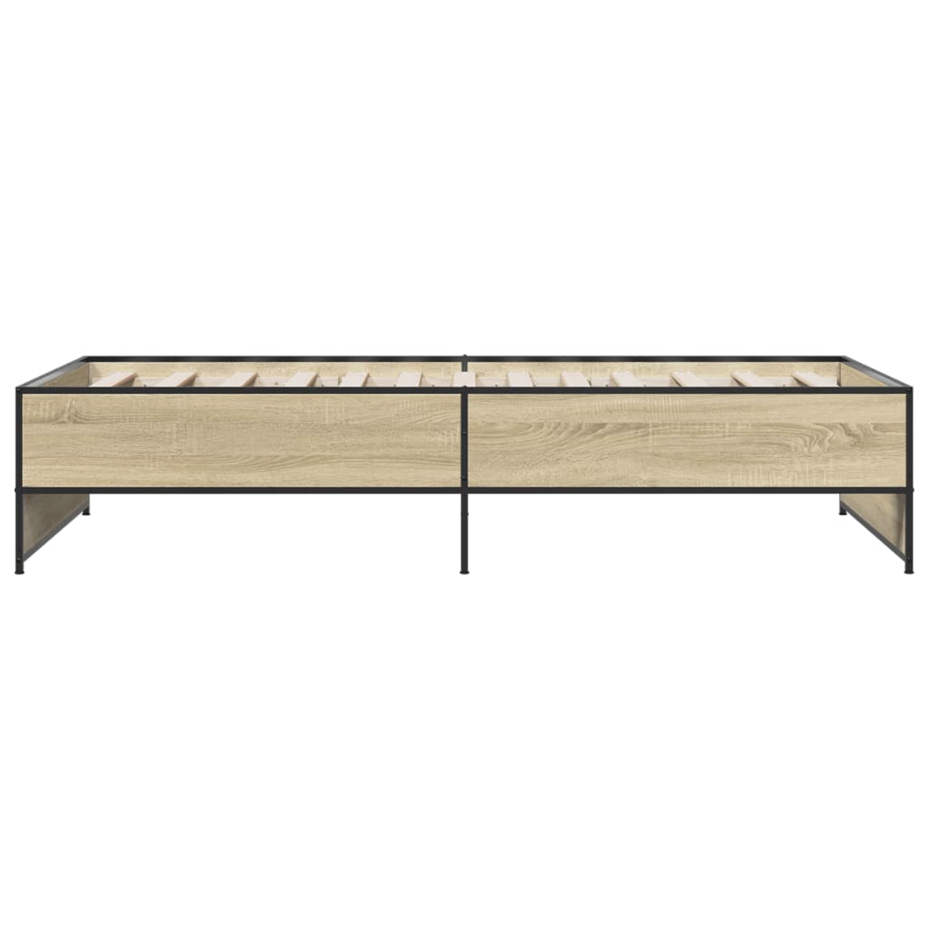 vidaXL Bed Frame without Mattress Sonoma Oak 100x200 cm