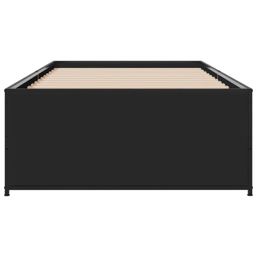 vidaXL Bed Frame without Mattress Black 90x200 cm