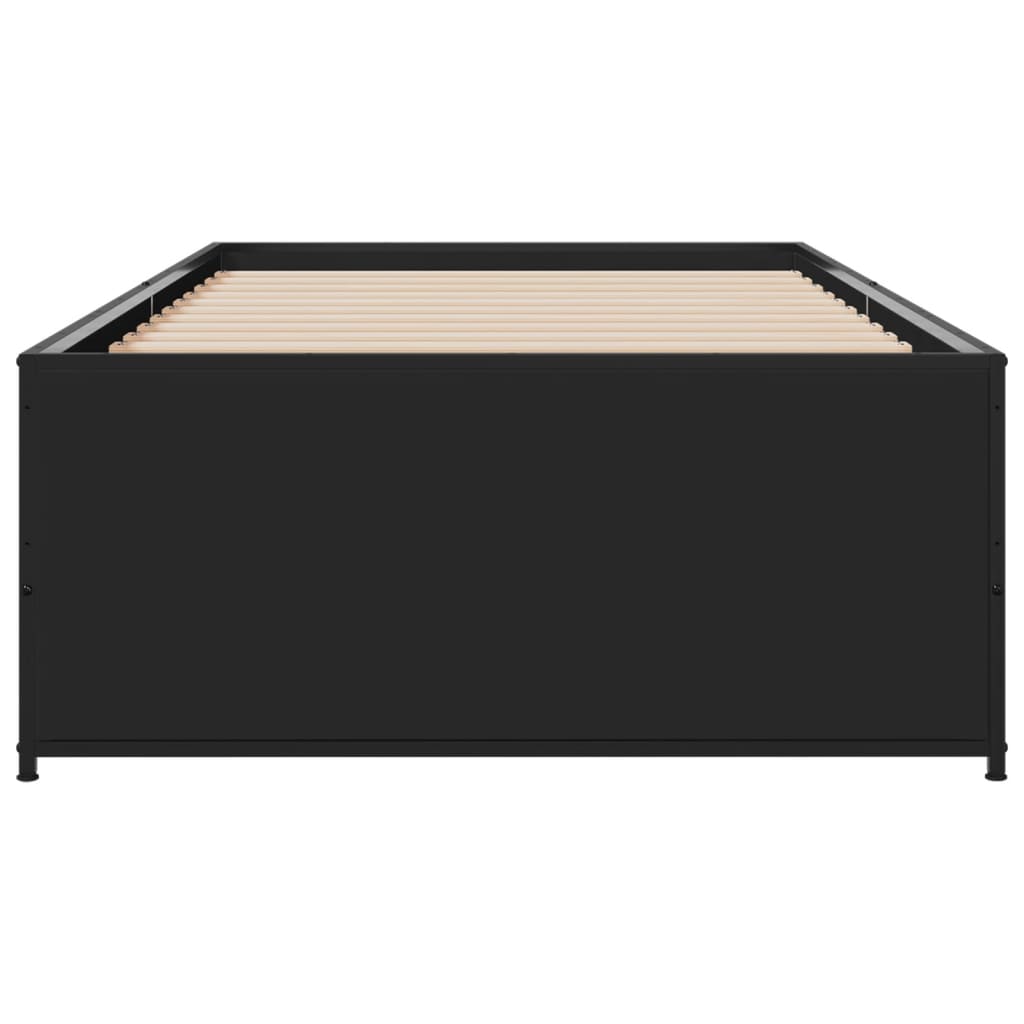 vidaXL Bed Frame without Mattress Black 90x190 cm Single