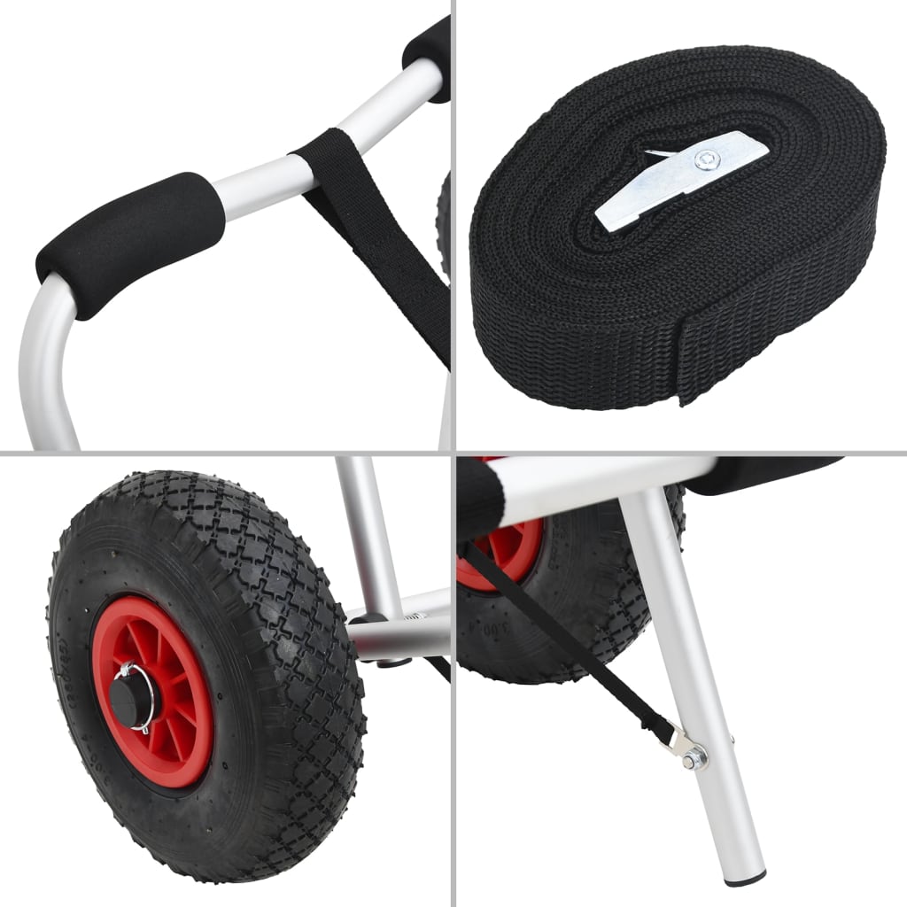 vidaXL Kayak Trolley Foldable 45 kg Aluminium