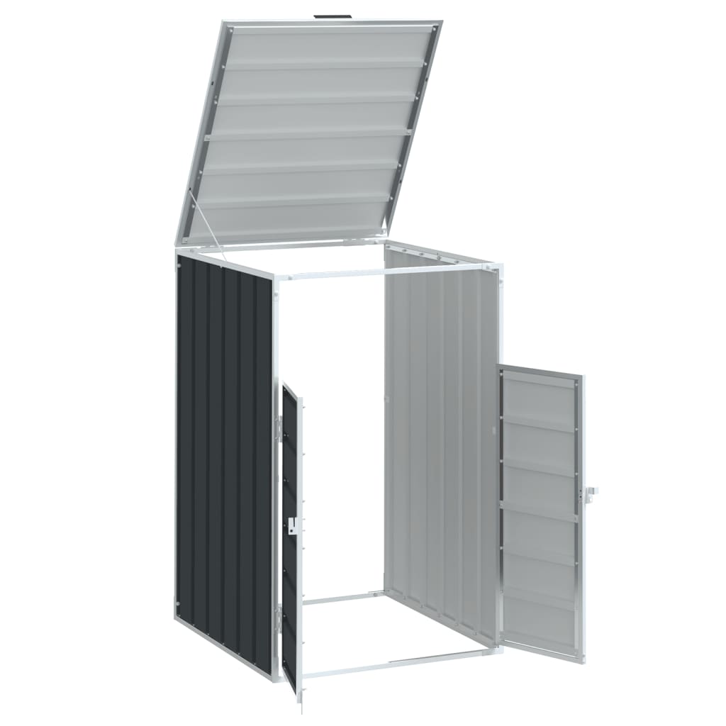 vidaXL Wheelie Bin Storage for Single Bin Anthracite 72x81x115 cm Steel