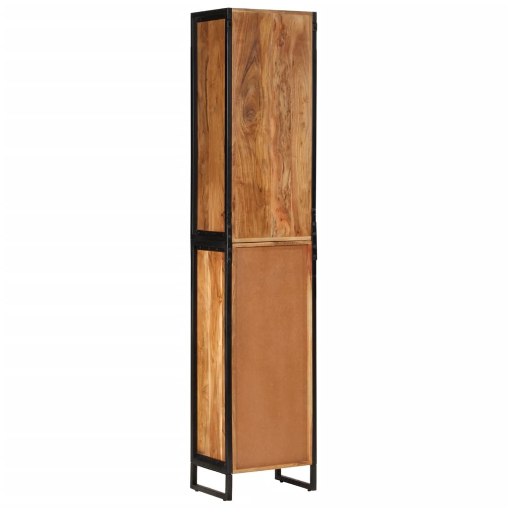 vidaXL Bathroom Cabinet 40x27x190 cm Iron and Solid Wood Acacia