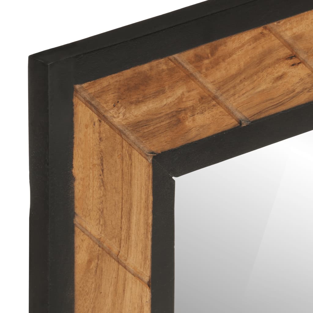 2 Piece Bathroom Furniture Set Iron and Solid Wood Acacia