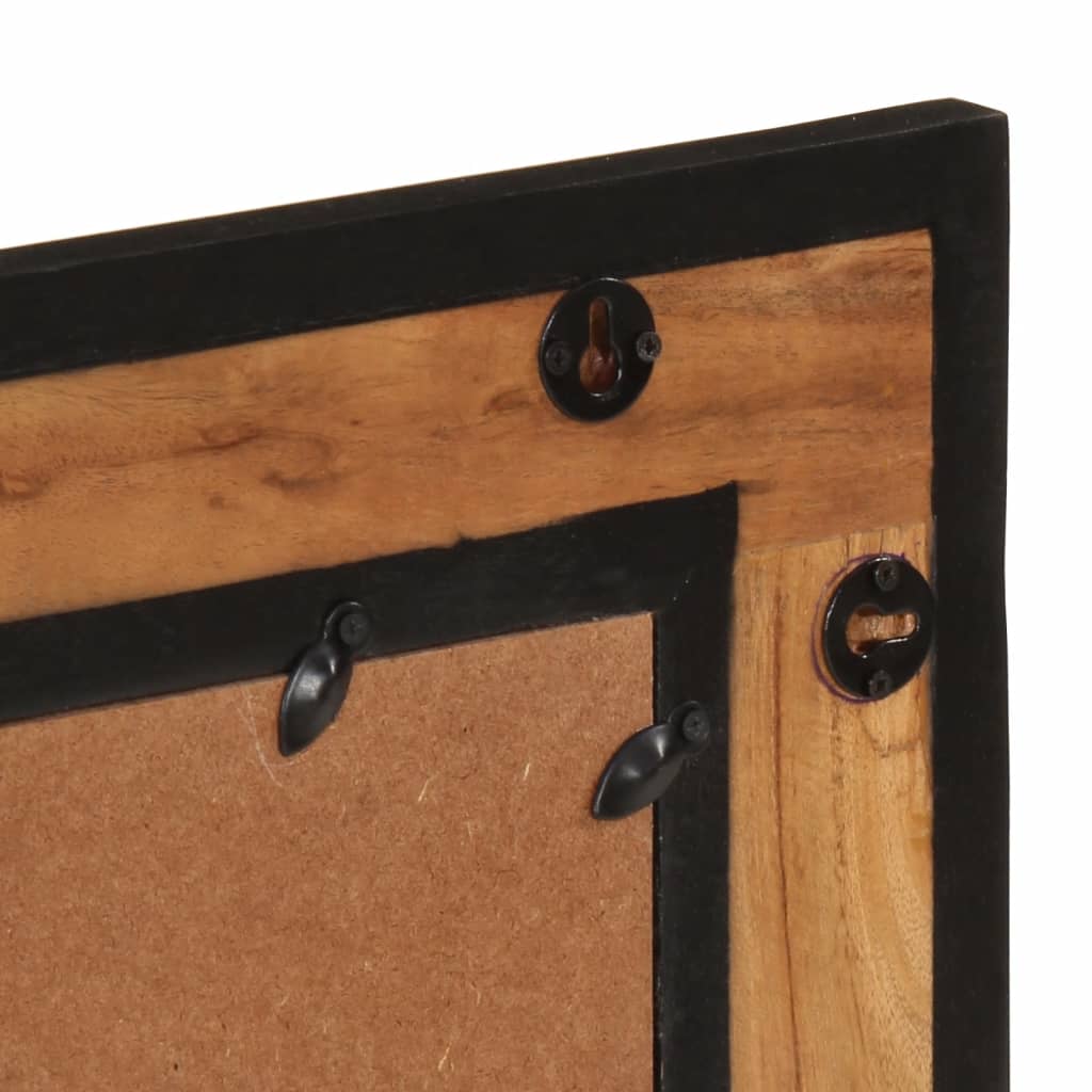 2 Piece Bathroom Furniture Set Iron and Solid Wood Acacia