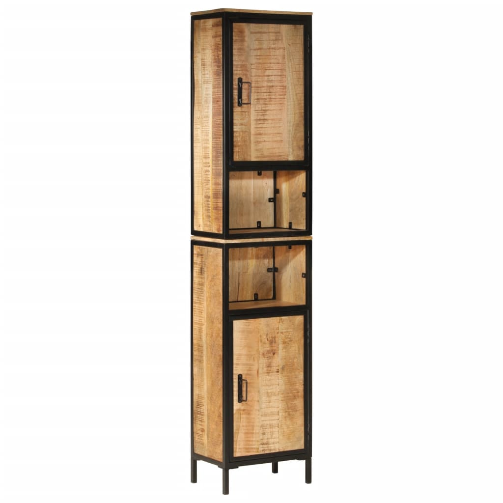 Bathroom Cabinet 40x27x180 cm Iron and Solid Wood Mango