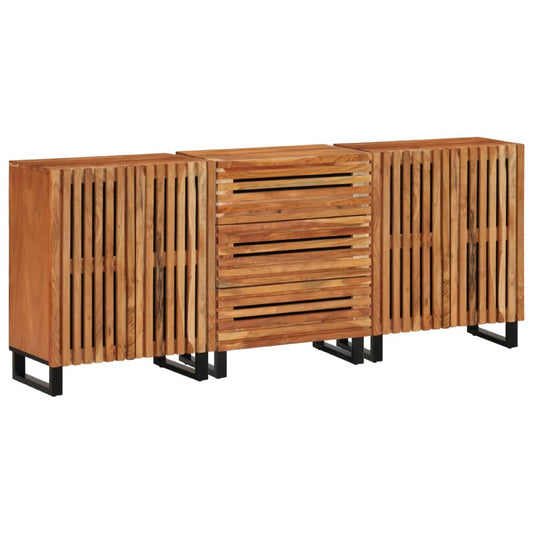 vidaXL Sideboards 3 pcs 60x34x75 cm Solid Wood Acacia