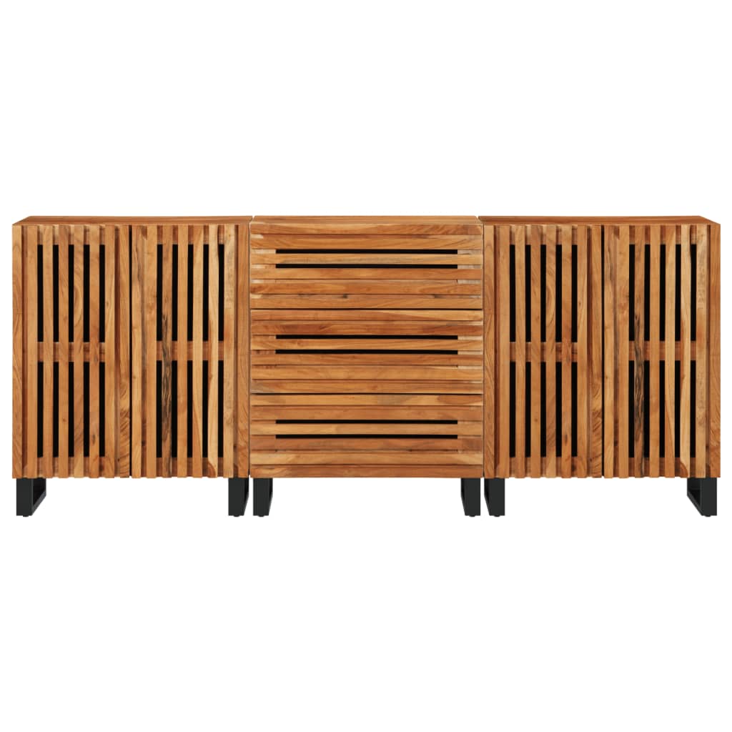 vidaXL Sideboards 3 pcs 60x34x75 cm Solid Wood Acacia