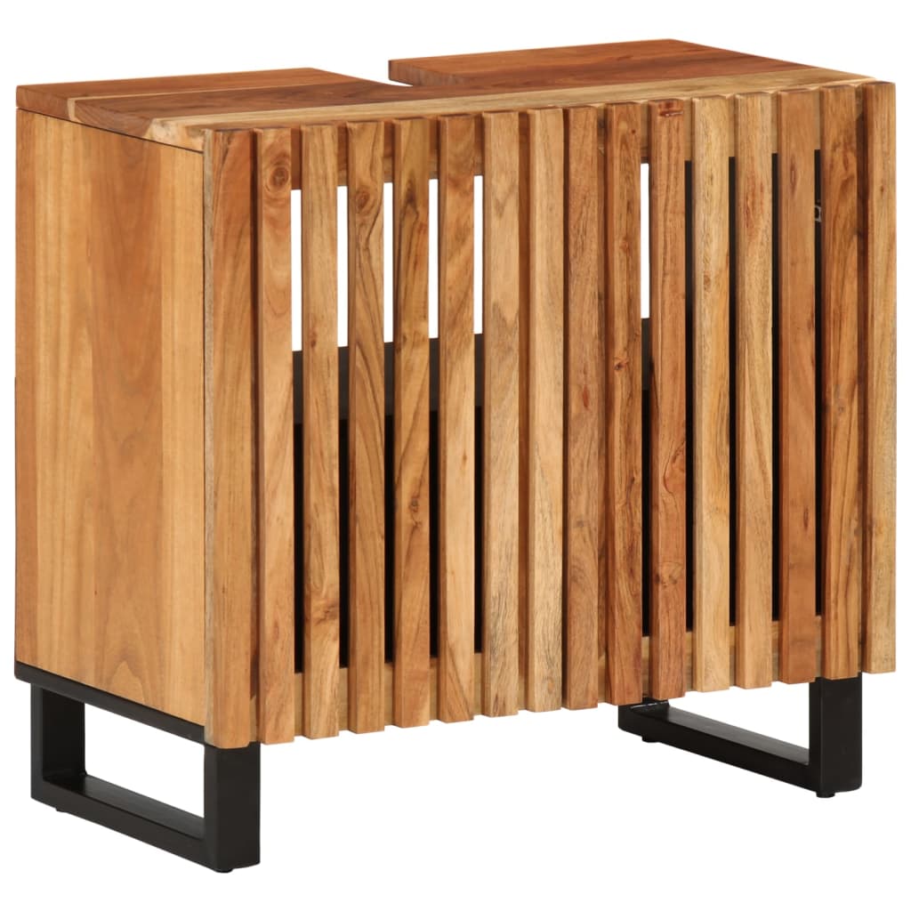 2 Piece Bathroom Furniture Set Solid Wood Acacia