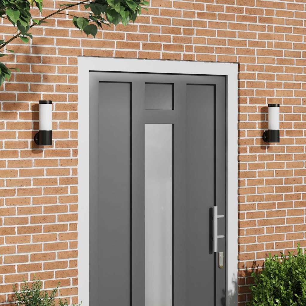 Outdoor Wall Light 2 pcs Black 12 x 8.5 x 27 cm