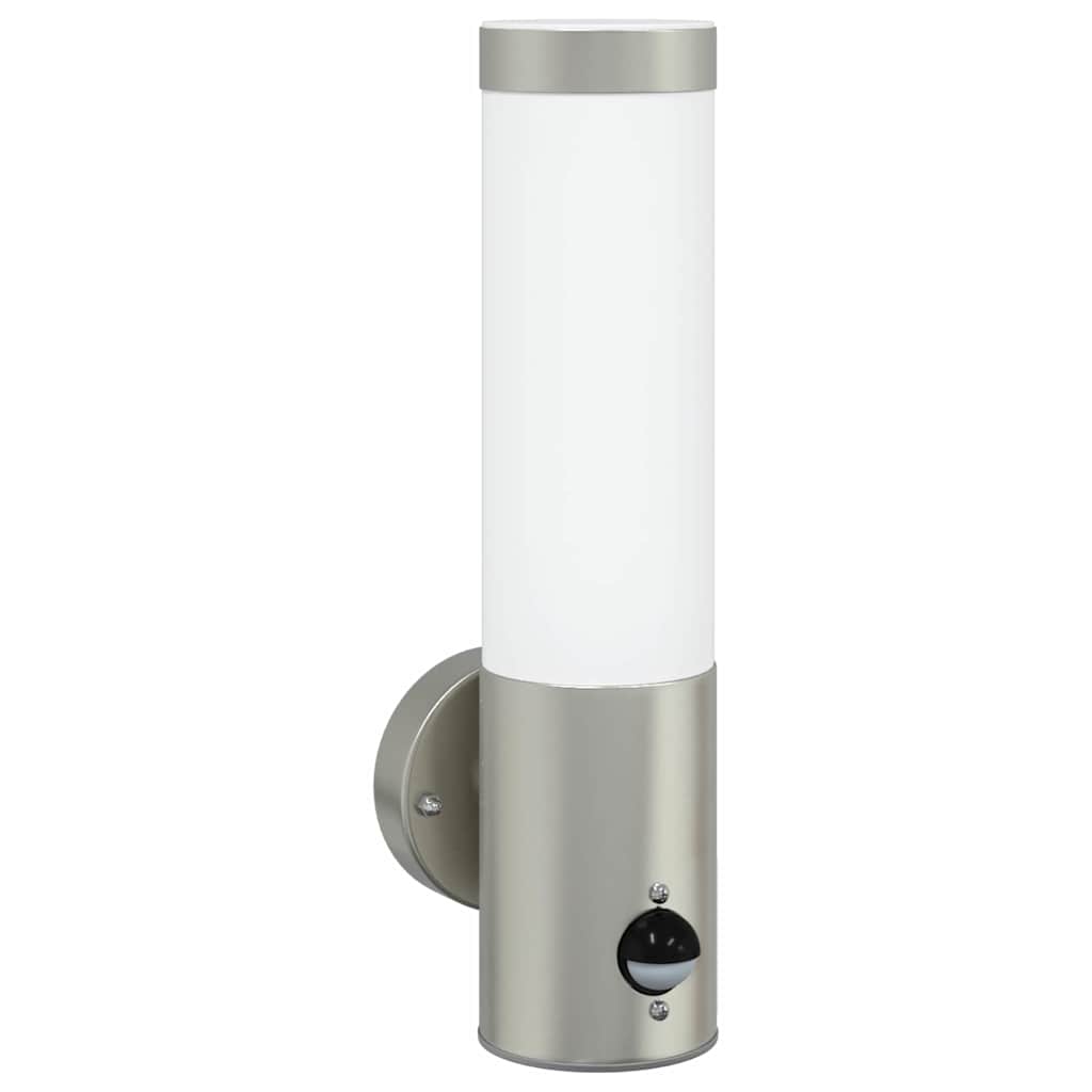 Outdoor Wall Light Silver 12 x 8.5 x 29 cm