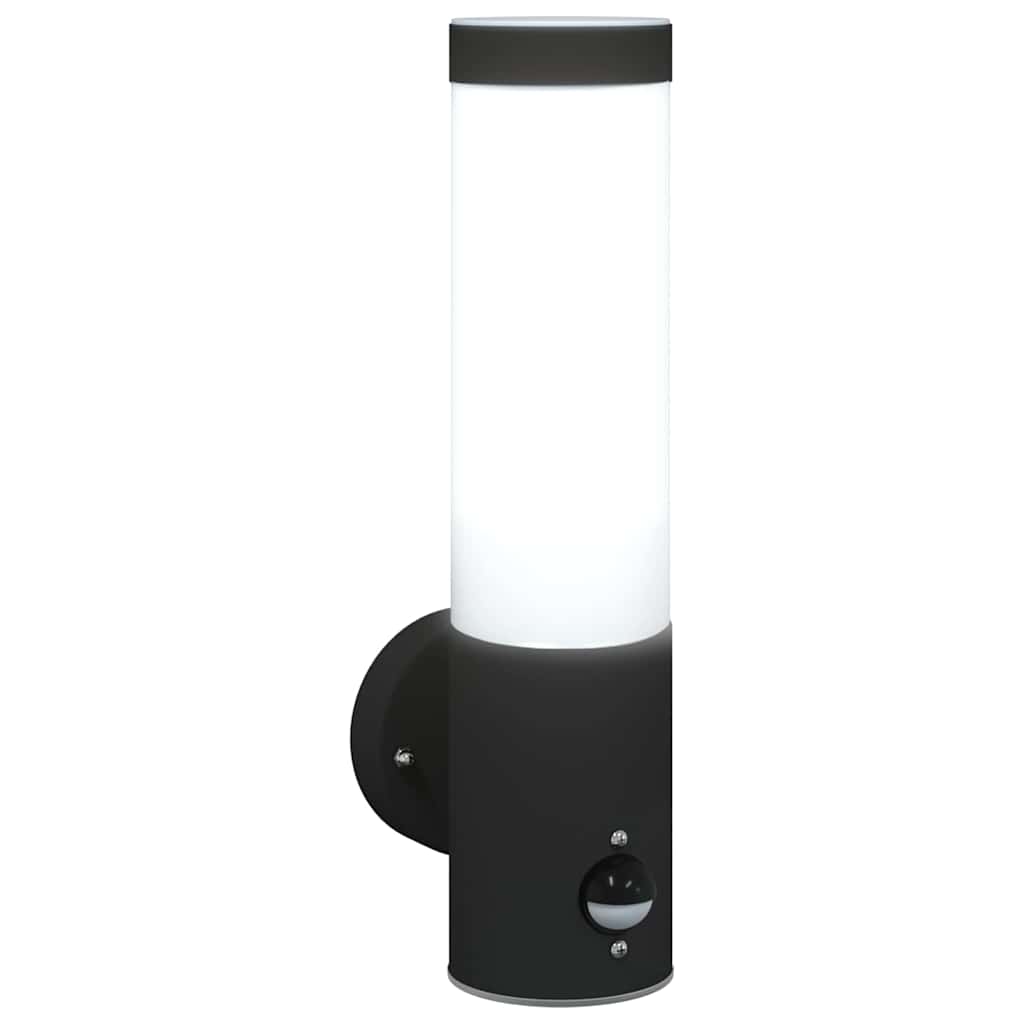 Outdoor Wall Light Black 12 x 8.5 x 29 cm