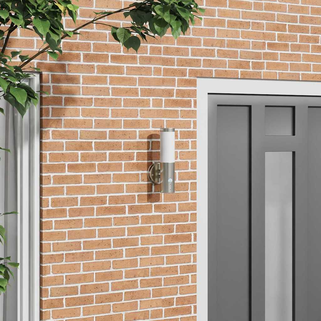 Outdoor Wall Light Silver 15 x 7.5 x 33 cm