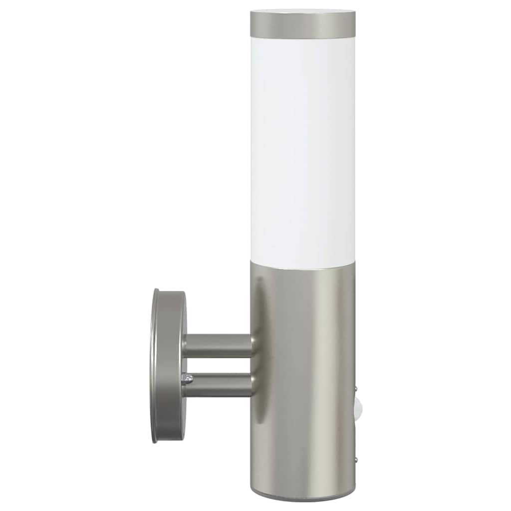 Outdoor Wall Light 2 pcs Silver 15 x 7.5 x 33 cm