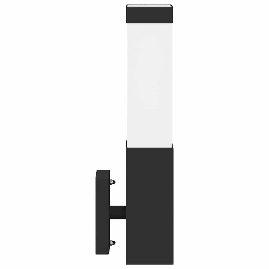 Outdoor Wall Light 2 pcs Black 10.5 x 6 x 33 cm