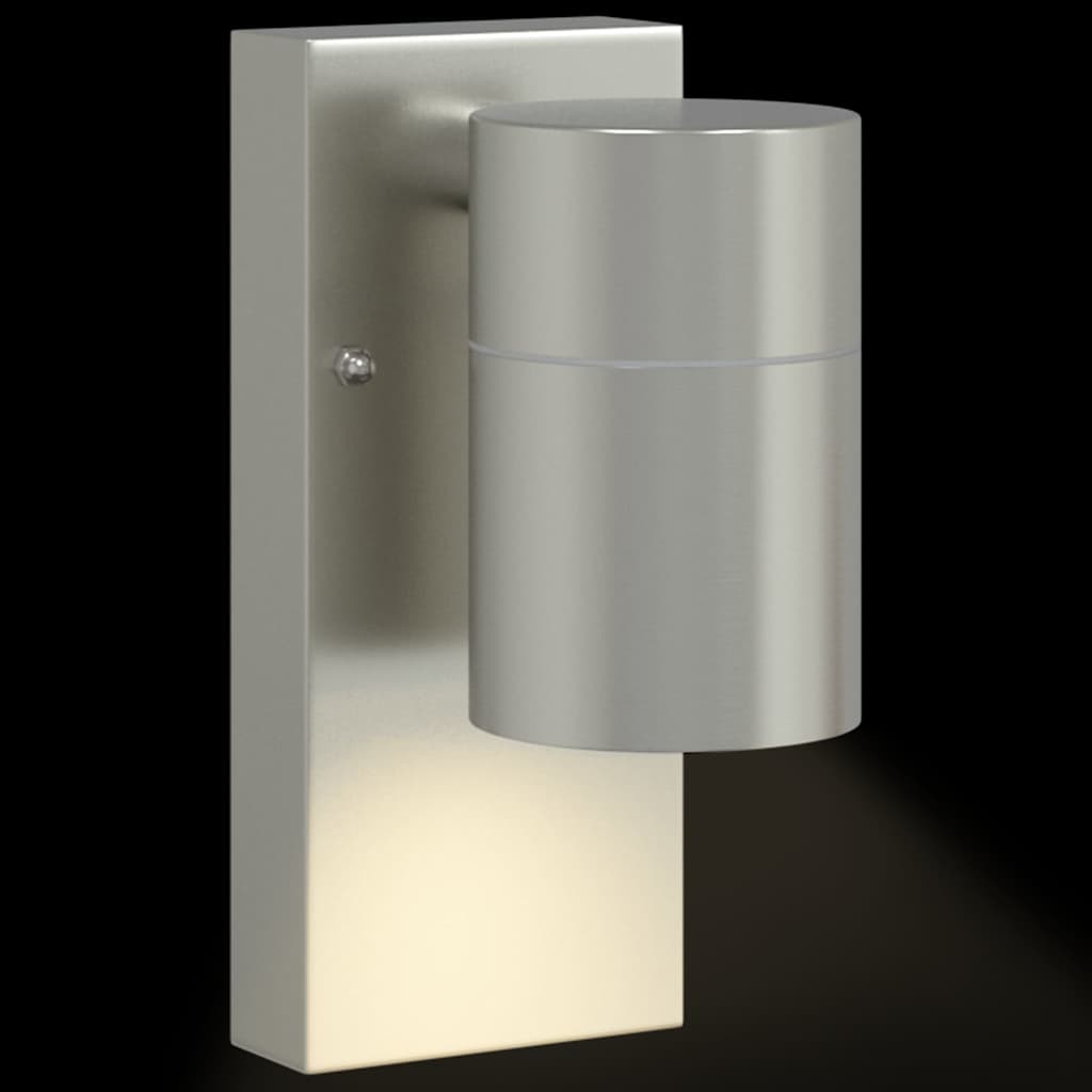 Outdoor Wall Light 2 pcs Silver 6.5 x 10.5 x 16 cm