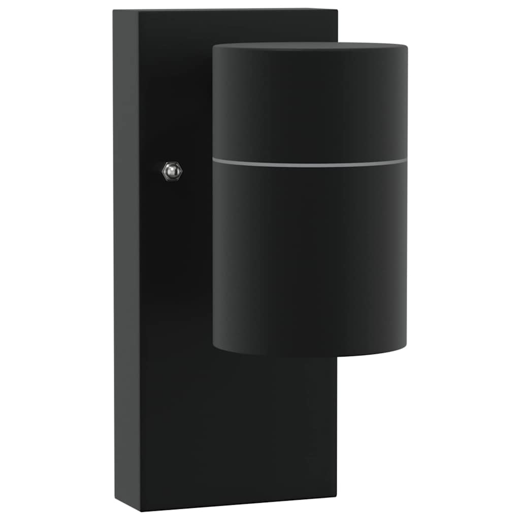 Outdoor Wall Light 2 pcs Black 6.5 x 10.5 x 16 cm