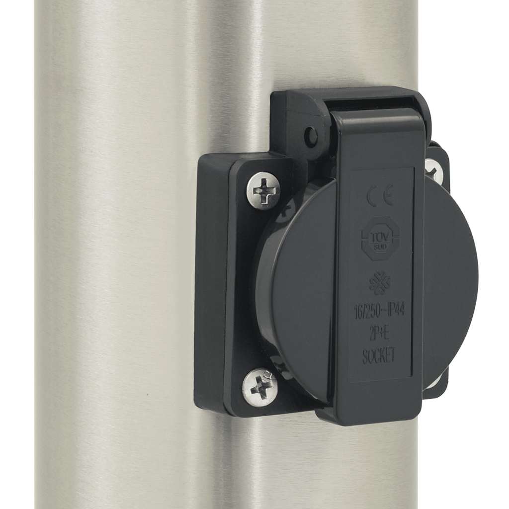 Bollard Light with Outlet 50 cm Stainless Steel IP44