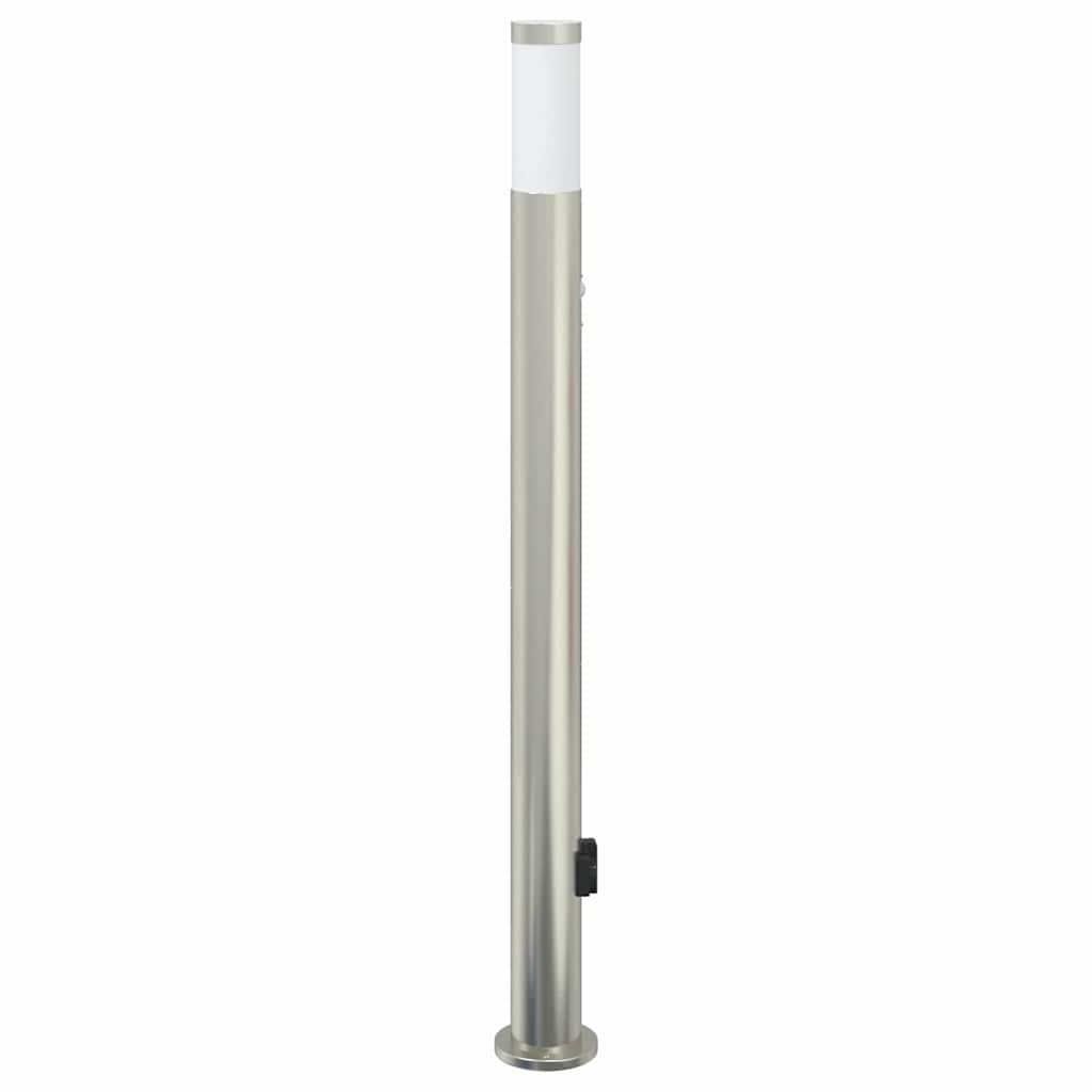 Bollard Light with Sensor&Outlet 110 cm Stainless Steel IP44