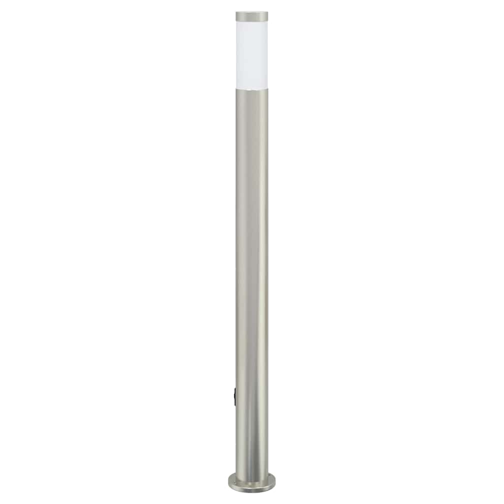 Bollard Light with Sensor&Outlet 110 cm Stainless Steel IP44