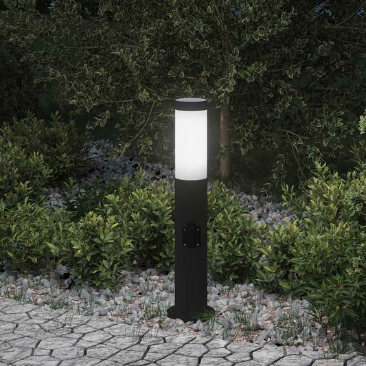 Bollard Light with Outlet 50 cm Stainless Steel IP44