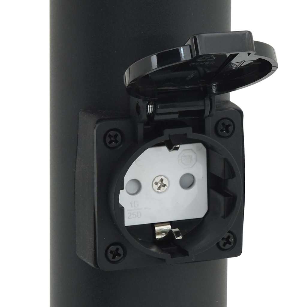 Bollard Light with Outlet 110 cm Stainless Steel IP44