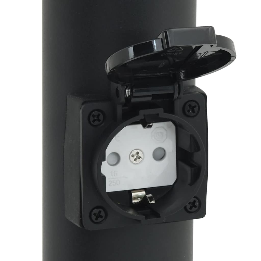 Bollard Lights with Sensor&Outlet 3pcs 50 cm Stainless Steel IP44