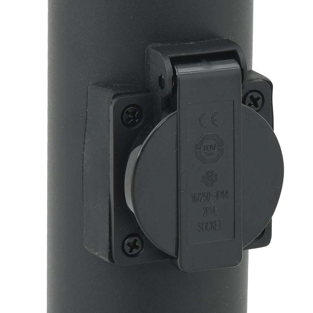 Bollard Lights with Sensor&Outlet 3pcs 80 cm Stainless Steel IP44
