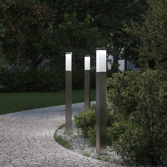 Bollard Lights 3 pcs 80 cm Stainless Steel IP44