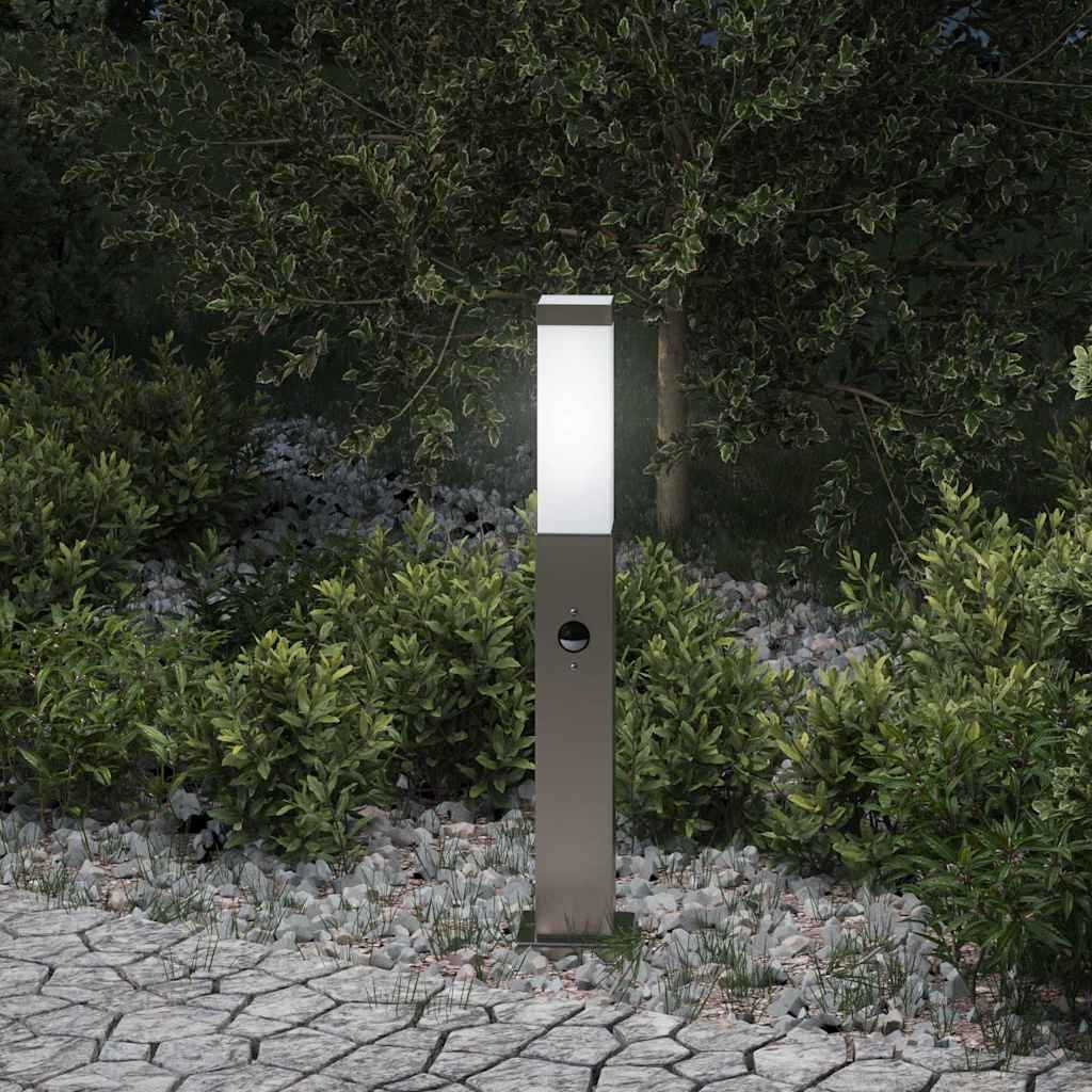 Bollard Light with Sensor 50 cm Stainless Steel IP44