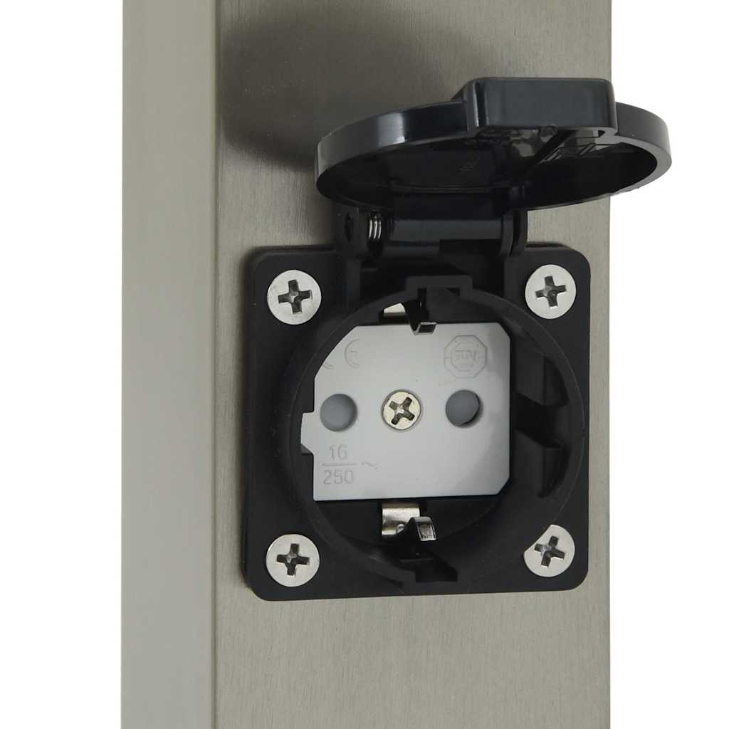 Bollard Lights with Sensor&Outlet 3 pcs 50 cm Stainless Steel IP44