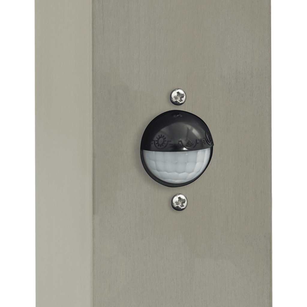 Bollard Lights with Sensor&Outlet 3 pcs 80 cm Stainless Steel IP44