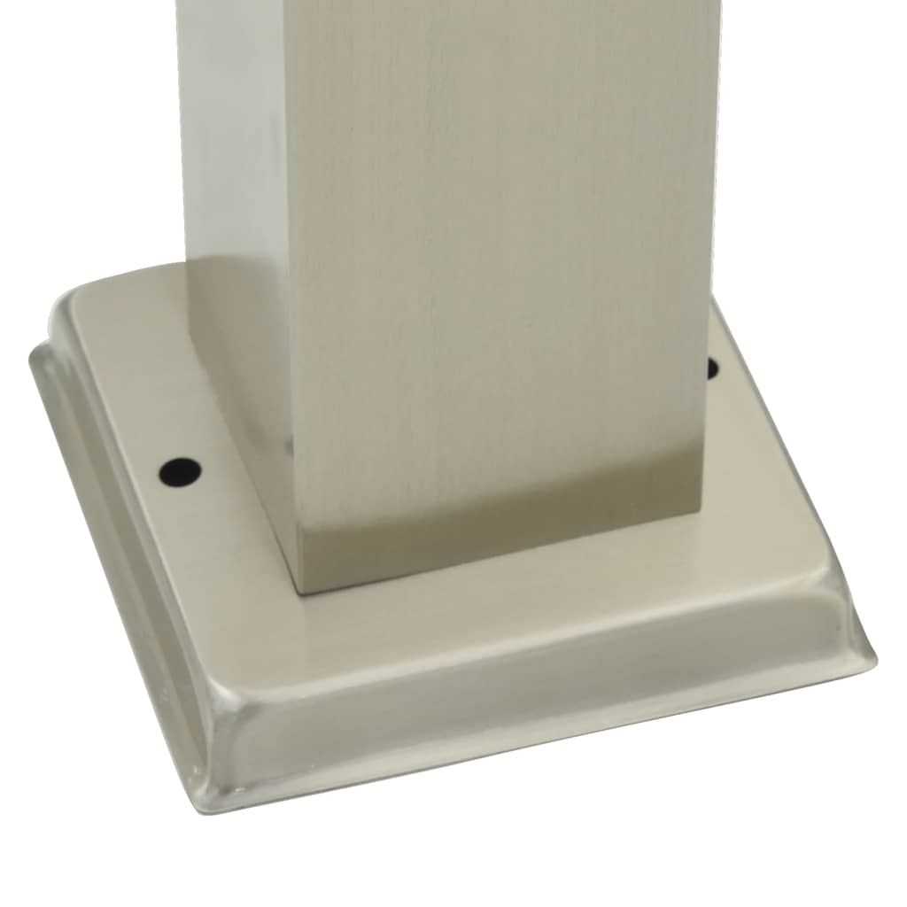 Bollard Lights with Sensor&Outlet 3 pcs 80 cm Stainless Steel IP44