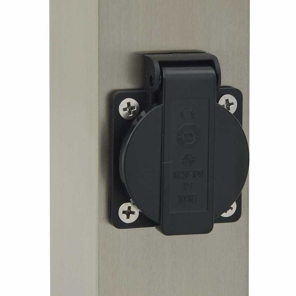 Bollard Light with Sensor&Outlet 110 cm Stainless Steel IP44