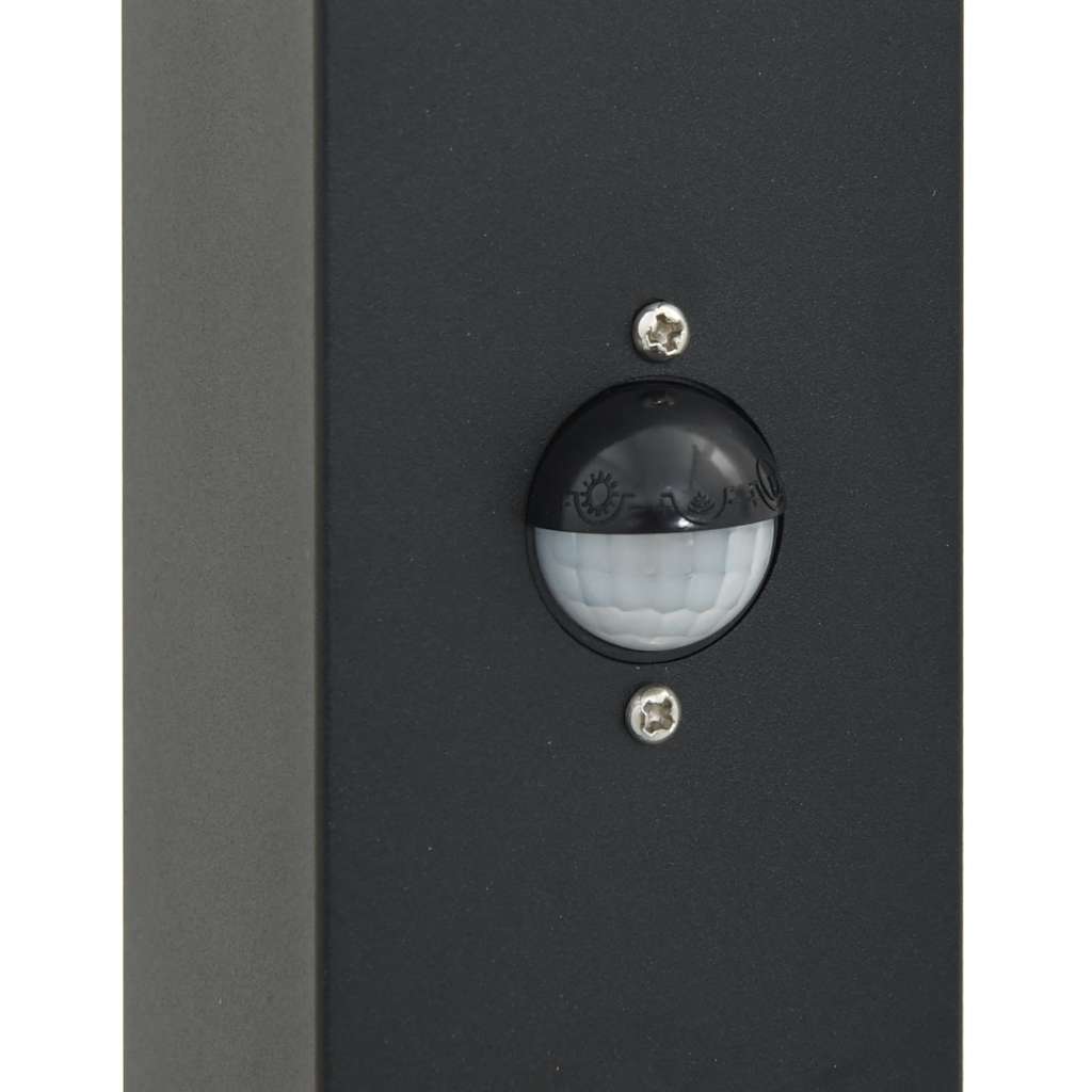 Bollard Lights with Sensor 3 pcs 80 cm Black IP44