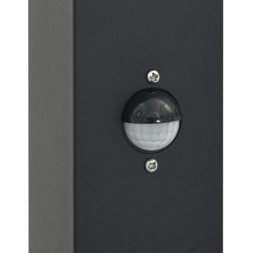 Bollard Lights with Sensor 3 pcs 110 cm Black IP44