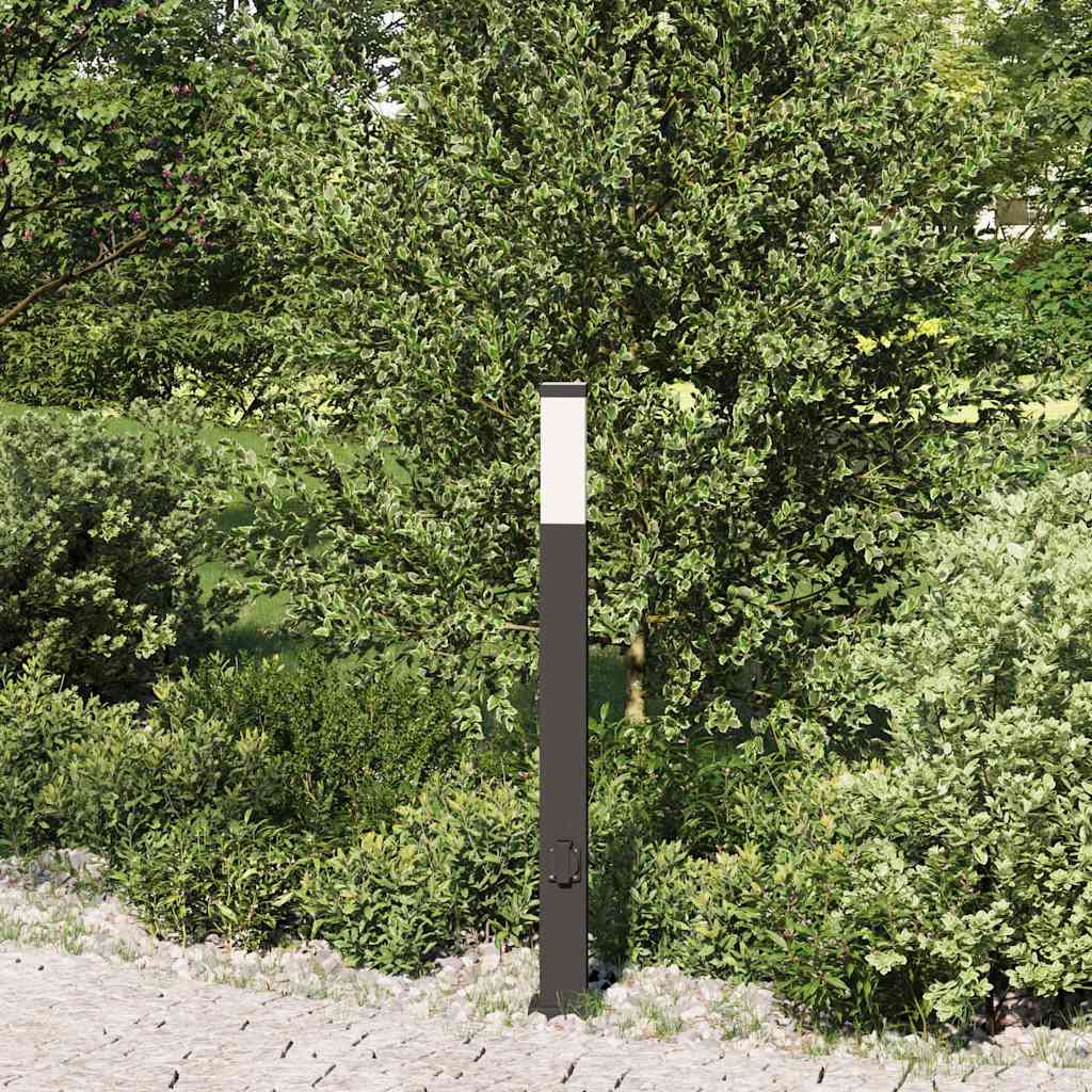 Bollard Light with Outlet 80 cm Black IP44