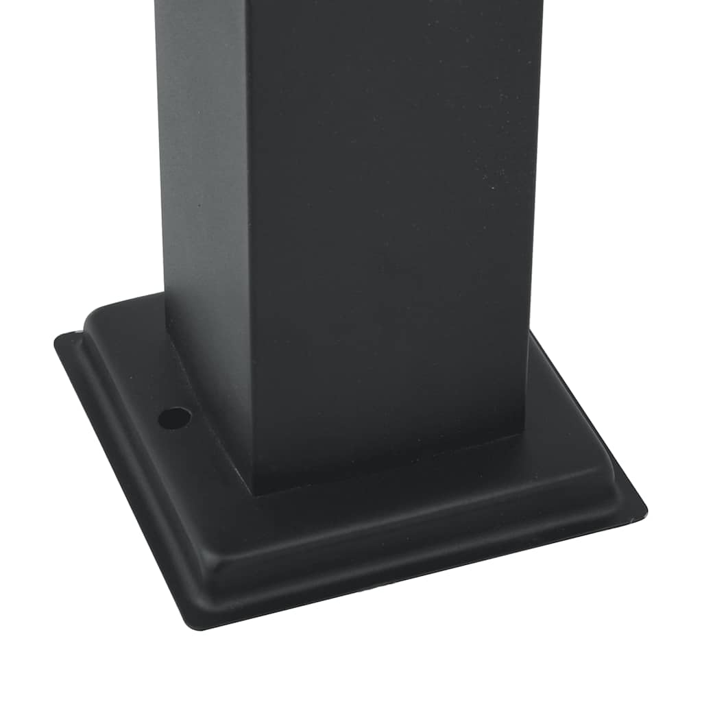 Bollard Lights with Outlet 3 pcs 110 cm Black IP44